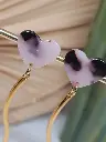 Boucles d'oreilles attache coeur acétate et baton torsadé 2.webp