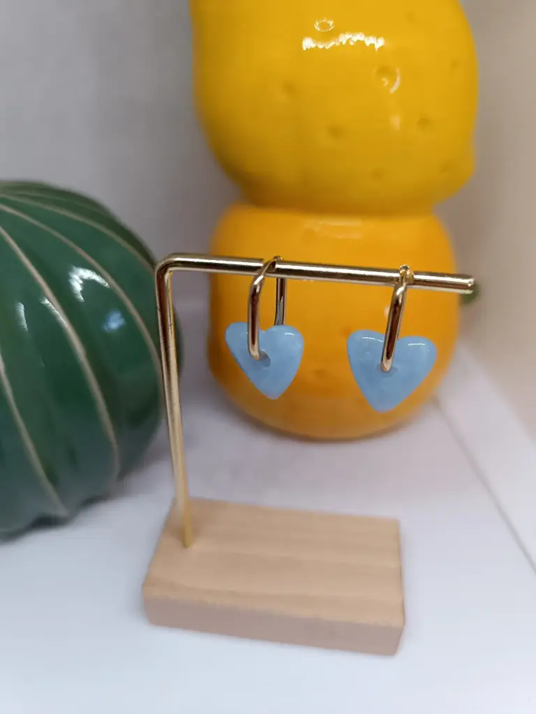Boucles Coeur bleu clair
